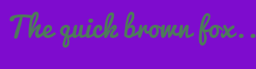 Image with Font Color 4E7A5B and Background Color 7E0CCE